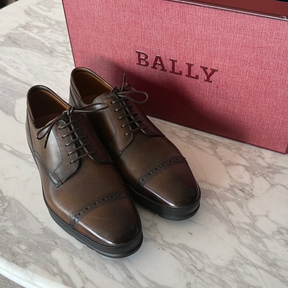 Bally Men's Dark Brown Oxford Shoes